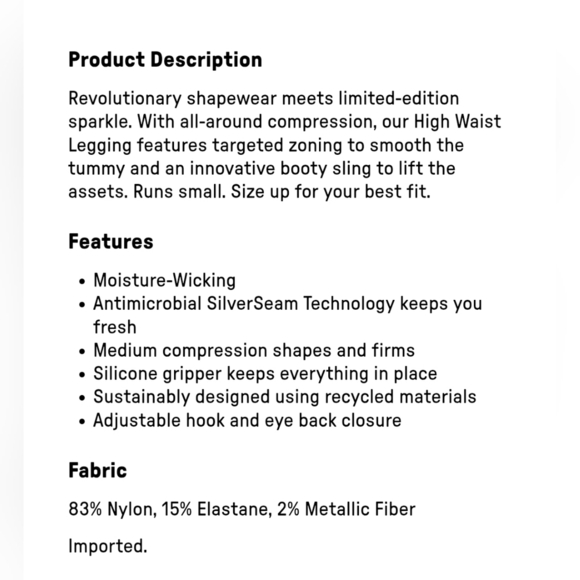 YITTY Nearly Naked Luxe Shapewear Booty Lift Legging Women's Size 3X - Picture 6 of 14